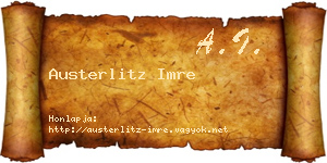 Austerlitz Imre névjegykártya